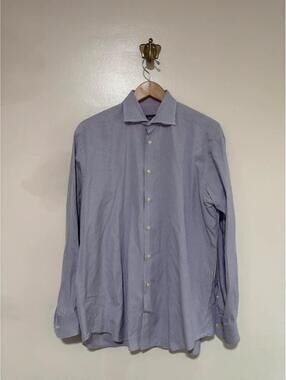 Armani Collezioni Purple Gingham Button Down Shirt size 41